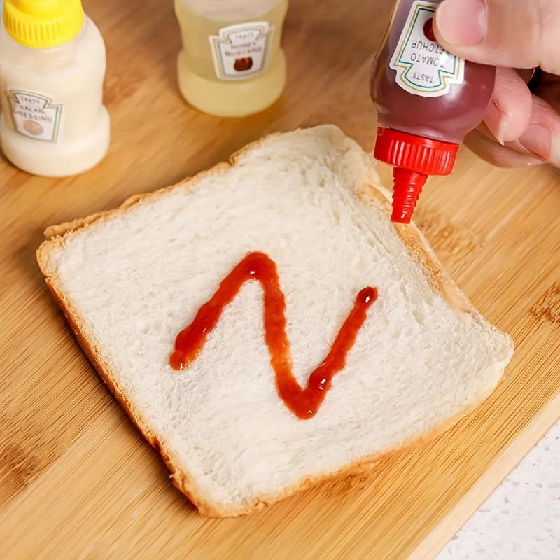 4 portable mini ketchup bottles