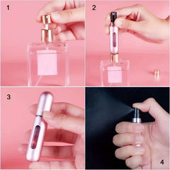 Small refillable perfume spray bottle