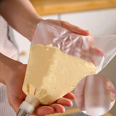 Triangle embossing bags, HDPE cream bags, 100 pcs, suitable for cake decoration, cookies, pastries, desserts, icing tools. Easy to use, non-stick, durable, suitable for beginners and professionals.