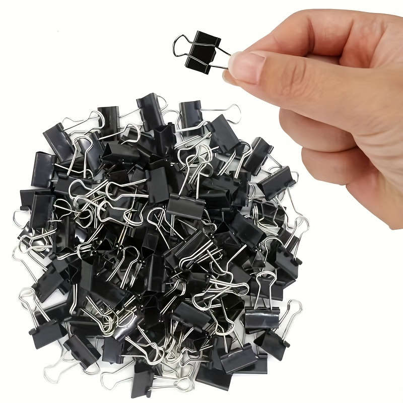30 black metal paper clips