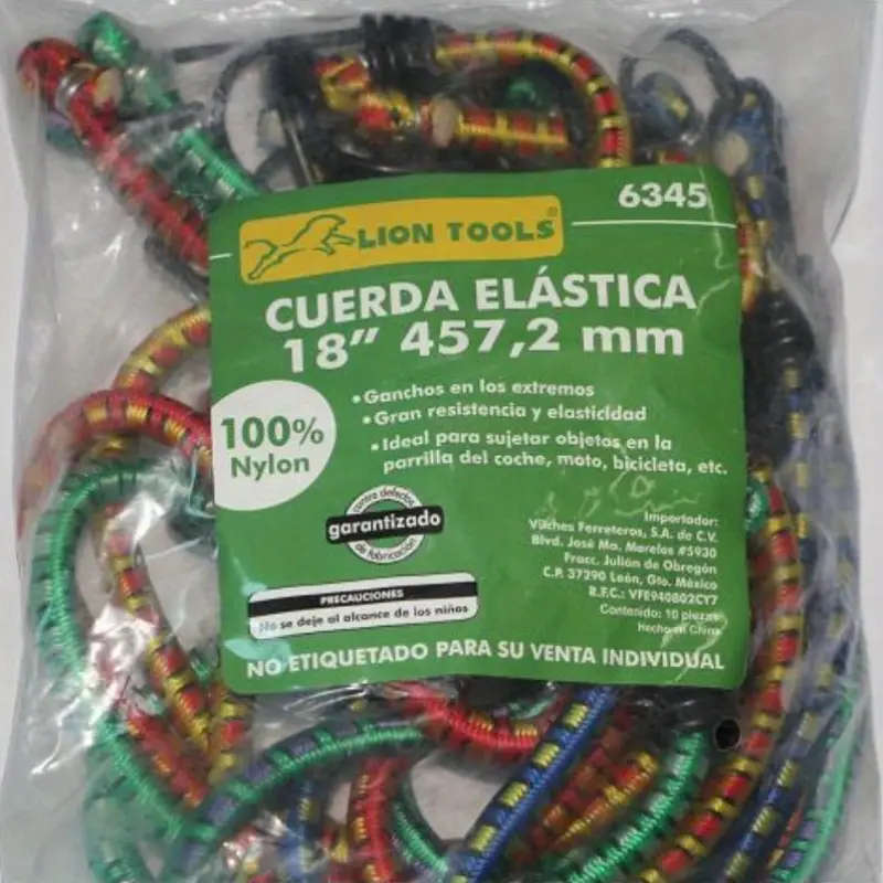 5 working days Elastic tie down rope (double hook)