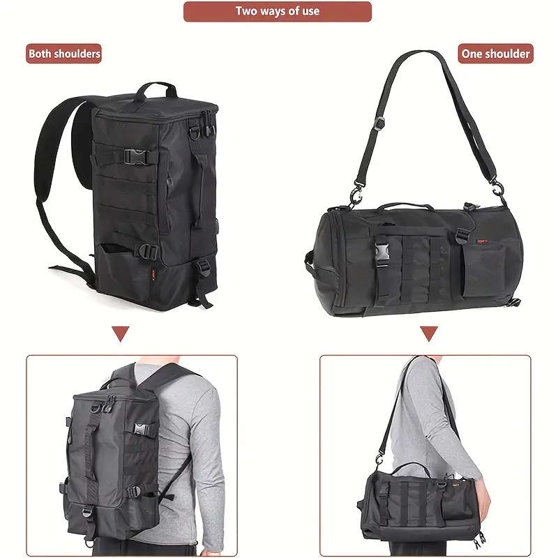 4.6 Gallon Black Multi-Compartment Fishing Backpack