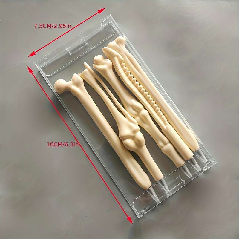 5-pack bone-shaped ballpoint pens