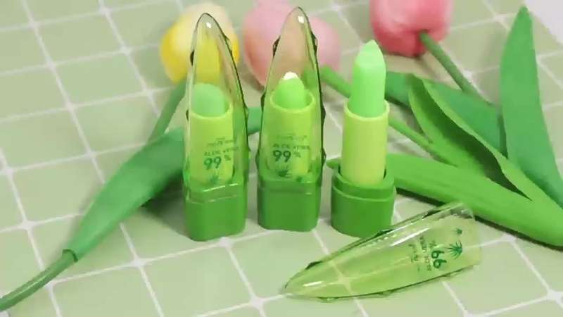 Aloe vera lip balm, magic temperature-changing lipstick