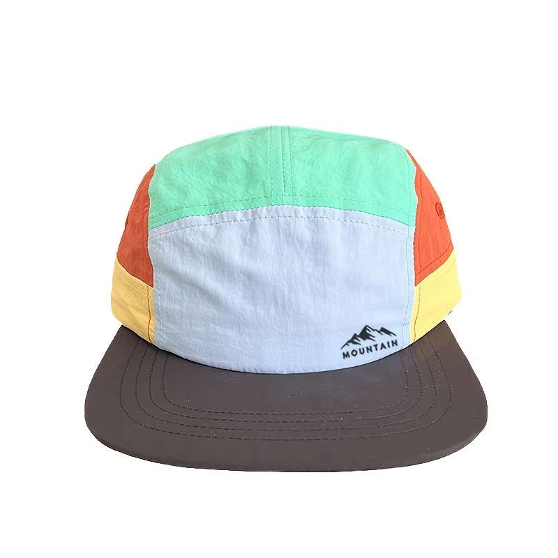 1 x Comfortable Breathable 5-Panel Hiking Trail Running Cap Printed Pattern Baseball Cap