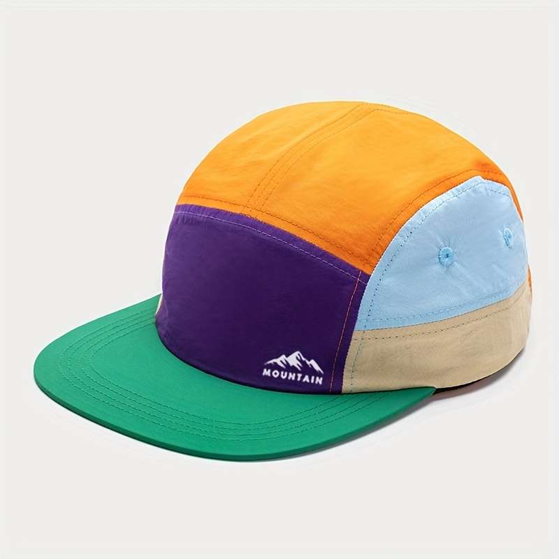 1 x Comfortable Breathable 5-Panel Hiking Trail Running Cap Printed Pattern Baseball Cap