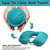 Portable U-shaped inflatable neck support