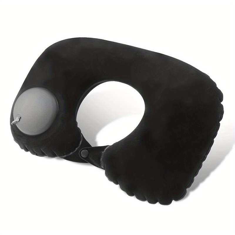 Portable U-shaped inflatable neck support
