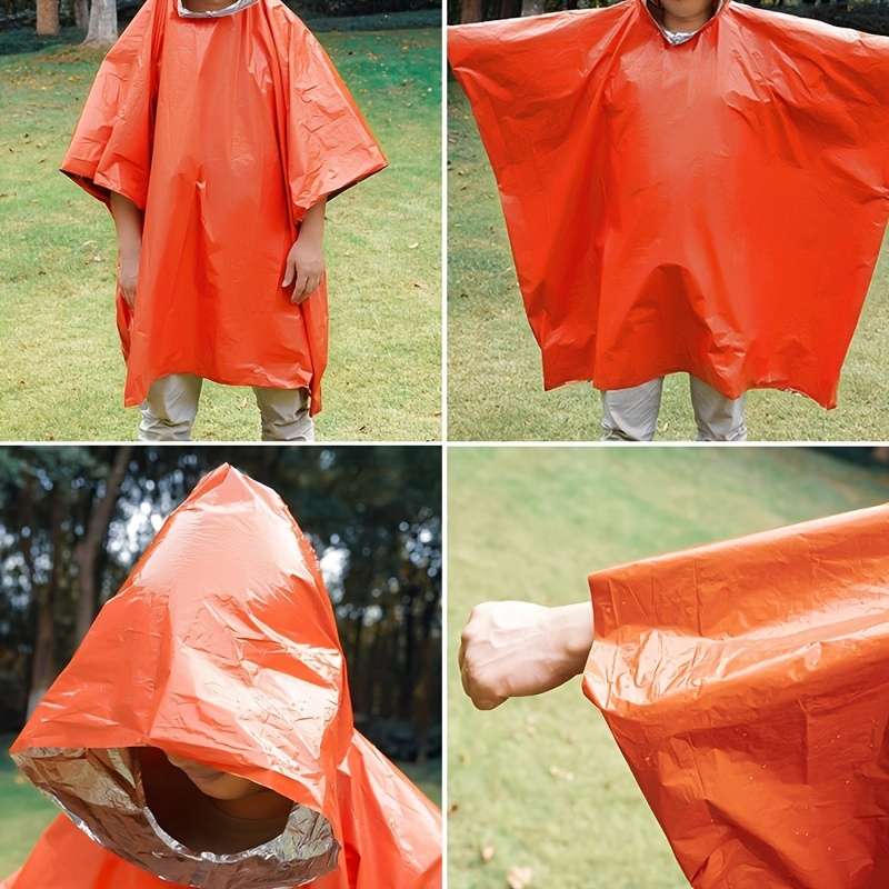 Emergency survival raincoat