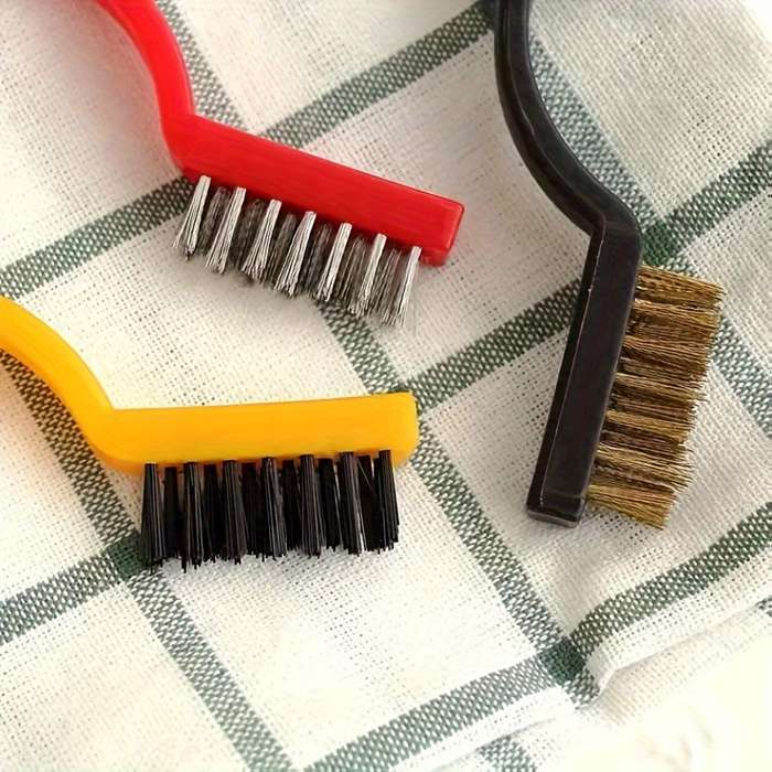 3-piece mini stainless steel rust removal brush set