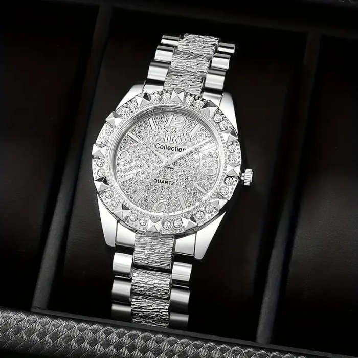 1 set of men's luxury quartz watch