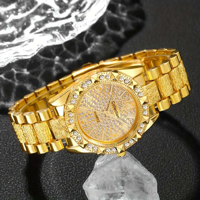 1 set of men's luxury quartz watch