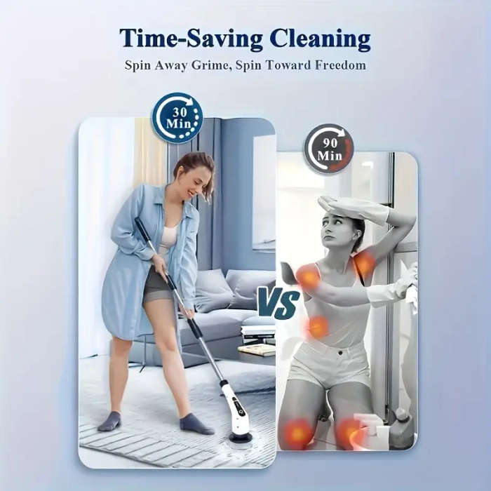 10-piece accessory set 2025 electric spin scrubber
