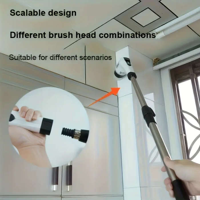 10-piece accessory set 2025 electric spin scrubber