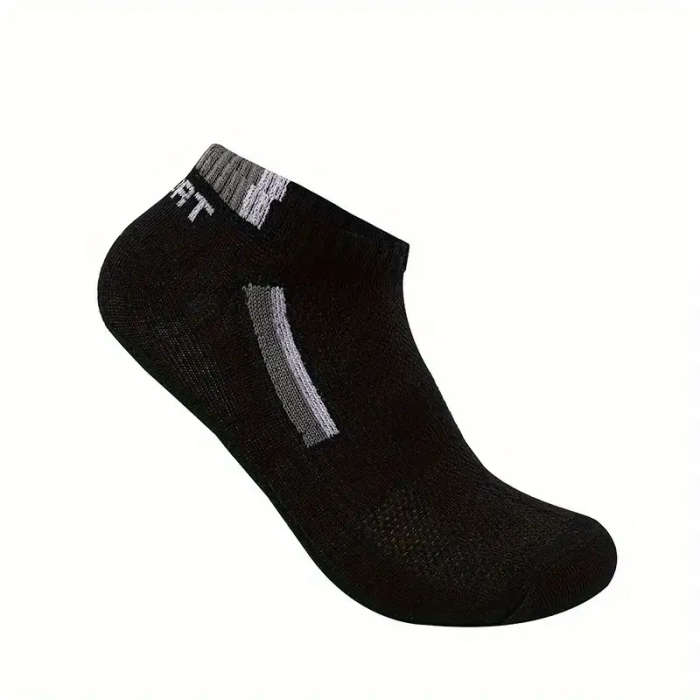 10 Pairs of Men's Sports Socks Breathable Mesh Basketball Socks Casual Sports Mid-calf Socks Polyester Multicolor Hand Wash or Dry Clean