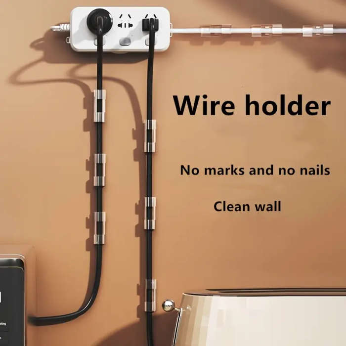 100 self-adhesive cable clips