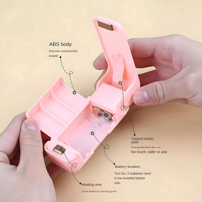Compact portable snack sealing machine