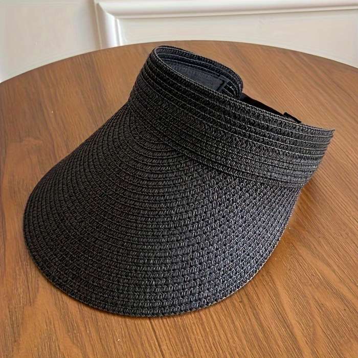 1 Pack Women's Summer Sun Hat Outdoor Visor Hat with Large Brim and Foldable Crown