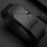 Men's automatic buckle belt black 130 cm