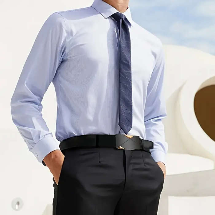 Men's automatic buckle belt black 130 cm