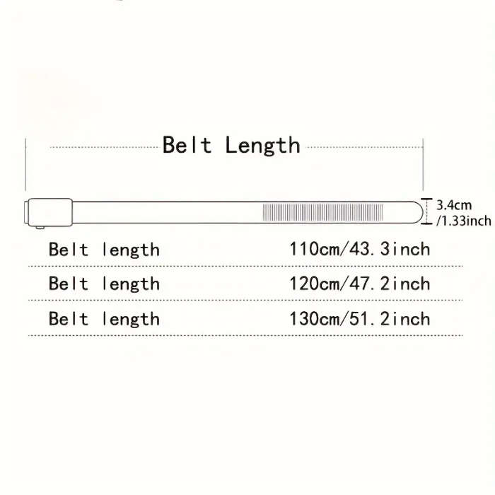 Men's automatic buckle belt black 130 cm