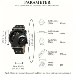 Vintage Dual Time Zone Men's Watch