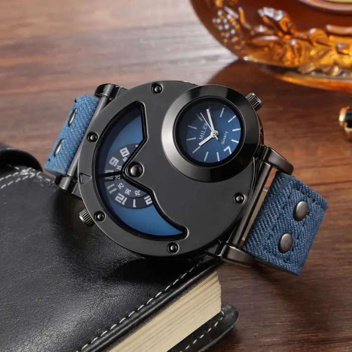 Vintage Dual Time Zone Men's Watch