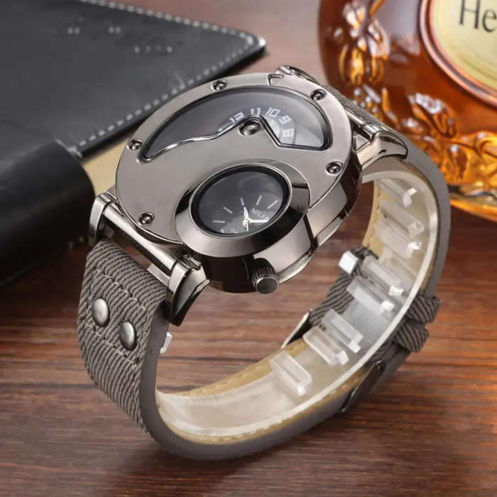 Vintage Dual Time Zone Men's Watch