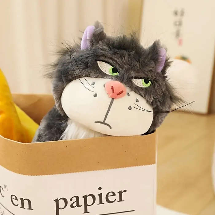 Genuine Disney Cinderella Lucifer Cute Evil Cat Plush Toy Funny Pillow
