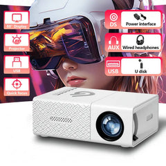 Portable mini projector with LED light