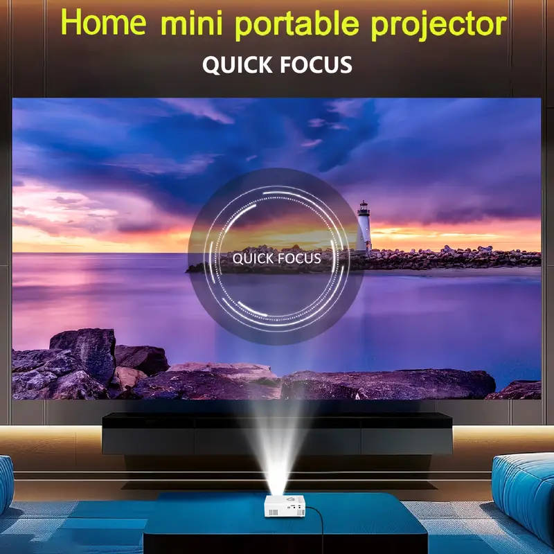 Portable mini projector with LED light