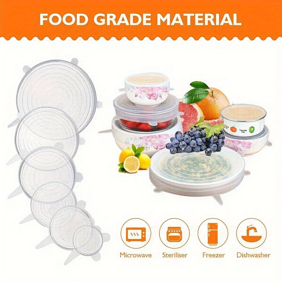 6 silicone elastic covers