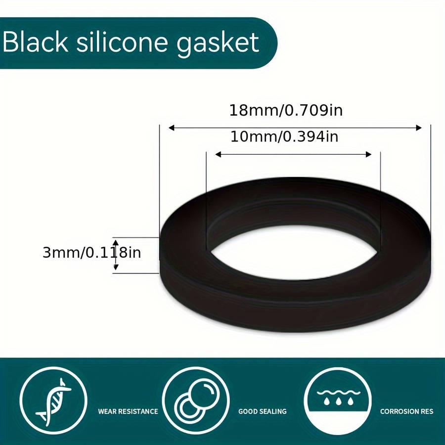5pcs household faucet connector black leak-proof gasket