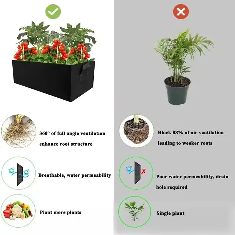 Multi-Size Garden Grow Bags with Handles