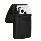 Men's dual pocket faux leather phone case with belt loop, durable, lightweight and versatile
