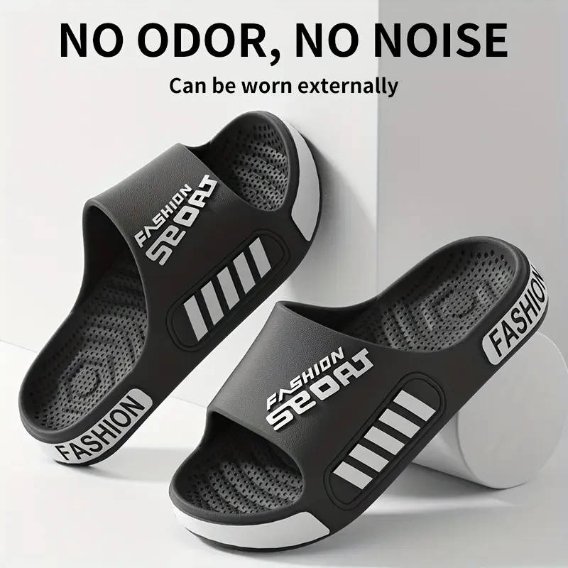 A Pair Of Unisex Stylish Sports Slippers In Blue 5.5-6
