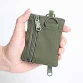 Mini coin purse/key pouch, casual style, nylon zippered sports storage bag, small size, made of polyester.
