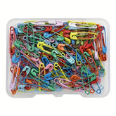 50 brightly colored candy-colored safety pins
