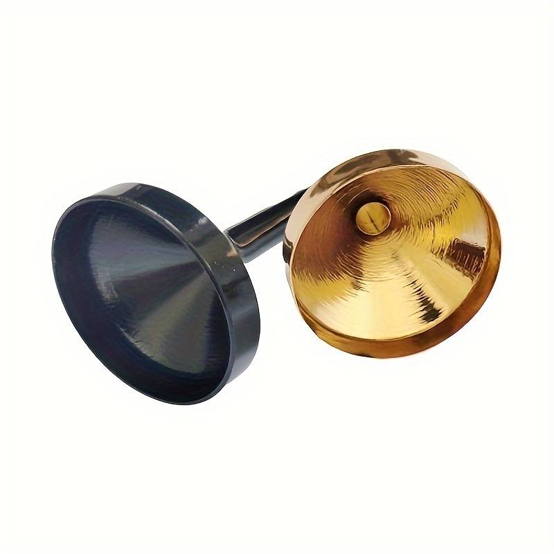 A set of small gold funnels designed specifically for perfumes and essential oils, making it easy to transfer and pour various liquids.