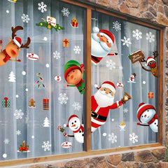 80 Christmas window stickers