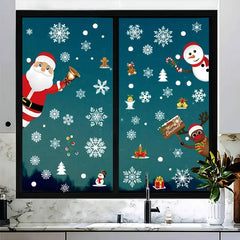 80 Christmas window stickers