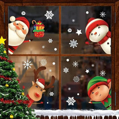 80 Christmas window stickers