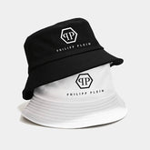 One Philipp Plein bucket hat, made of lightweight polyester, with logo design, foldable.