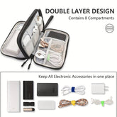 Double-layer travel cable organizer