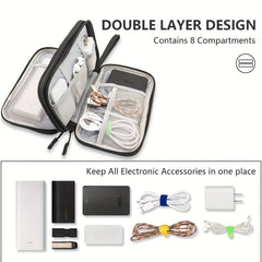 Double-layer travel cable organizer