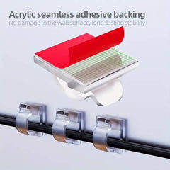 50 New Adhesive Cable Clips Upgraded for Wall Cable Fixing