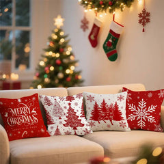 Four-piece Christmas pillowcase set