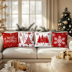 Four-piece Christmas pillowcase set