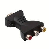 One HDTV to 3-RCA audio/video AV component converter adapter, HDTV male to 3-RCA female composite interface.