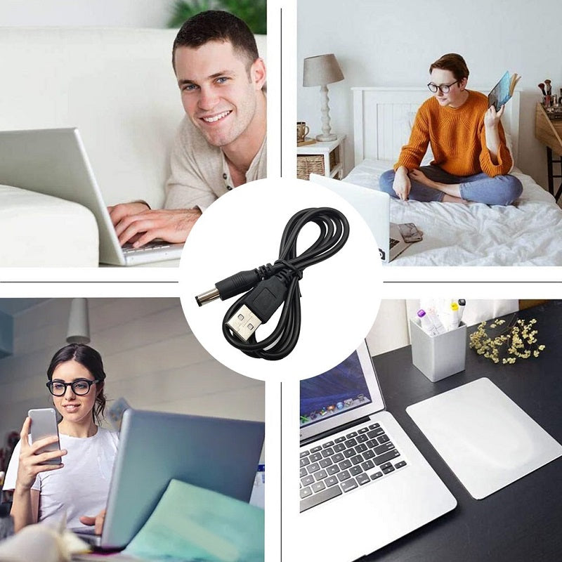 SE-L82 USB 2.0 Male To DC 5.5mm x 2.5mm Male Power Cable 1.5M